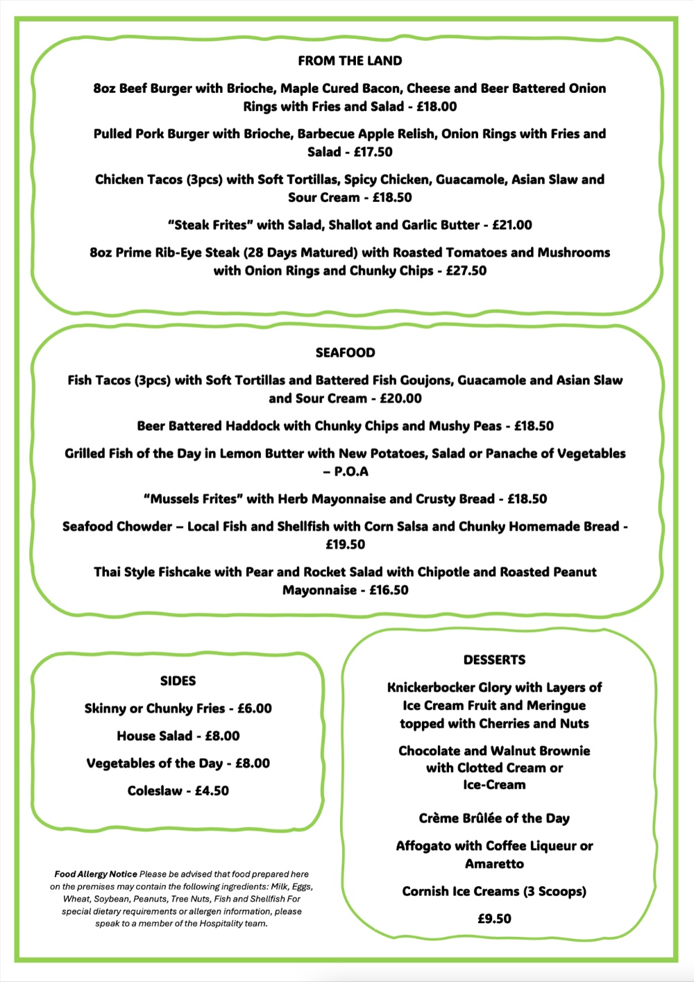 sundeck menu page 2