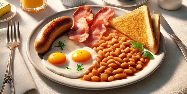 hearty full Cornish breakfast